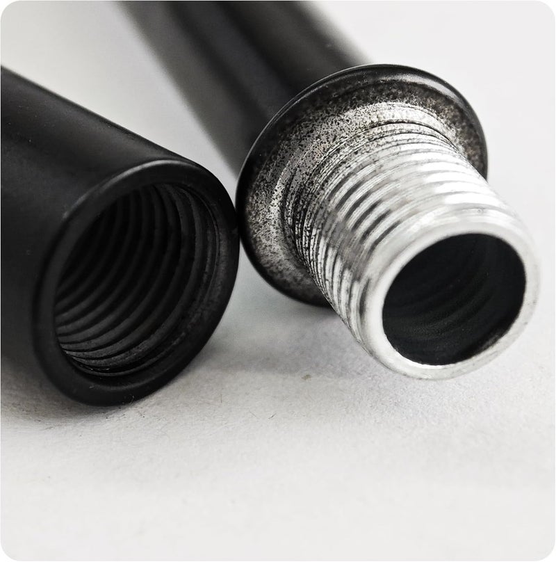 AUXBC 4 Sets 3.15” Straight Pipe Lamp Stem Kit, M10 Double End Threaded Lamp Rod Long Extension Risers, Black Lamp Parts Replacement for DIY Floor Lamps, Table Lamps & Ceiling Lights - Image 4